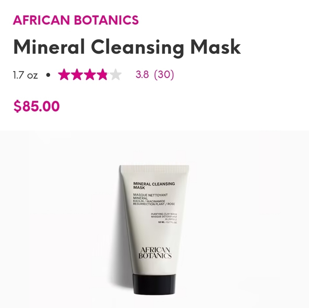 African Botanics Mineral Cleansing Mask